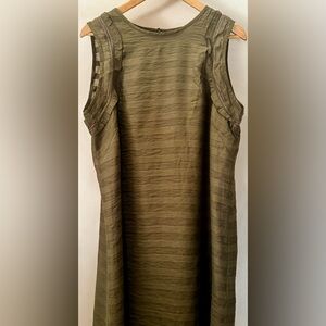 Ann Taylor Olive Striped Dress
